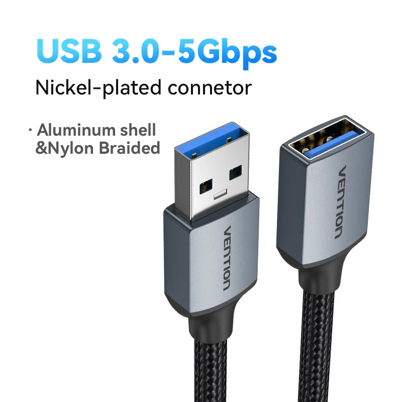 Vention USB zu USB Kabel USB 3.0 2.0 Stecker zu Buchse Verlängerungskabel USB 3.0 Datenkabel für Smart TV PC SSD USB 2.0 Kabel Verlängerung