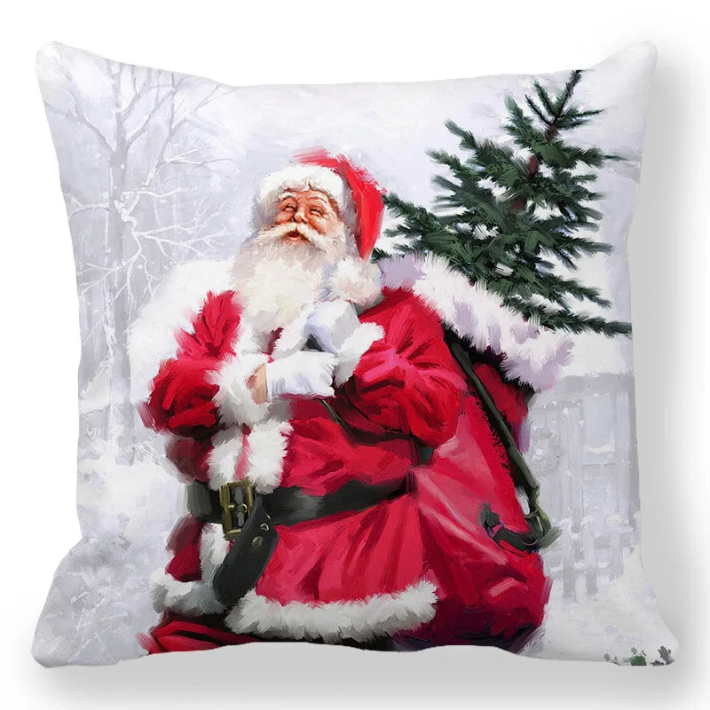 2025 New Year Christmas pillow case 30*50cm,40*40cm,45x45cm, cushion cover home Christmas decoration pillow case