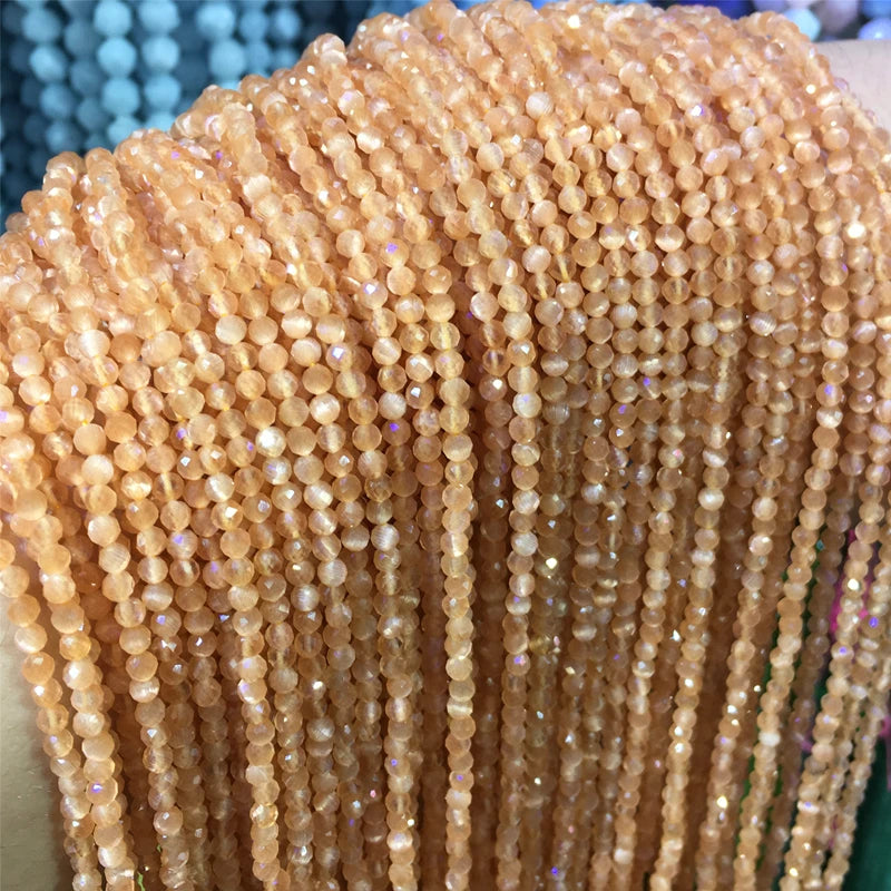 Mărgele de zirconiu Vinswet fațetate - 2-4 mm, 36-38 cm, 3-10 g