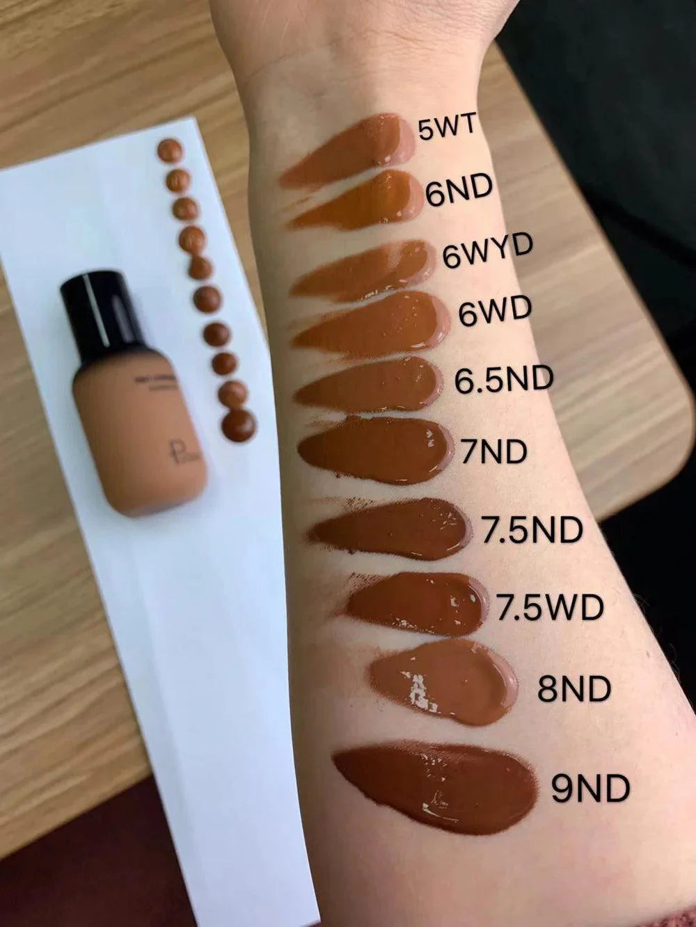 Face liquid foundation makeup waterproof base whitening cover dark circle