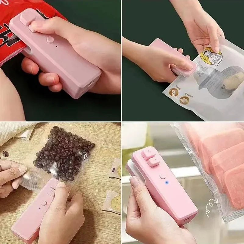 Tragbare Lebensmittel Beutel Versiegelungsmaschine USB Aufladbar Haushalt Vakuum Kaifeng Integriert Snack Versiegelung Küchen Werkzeuge