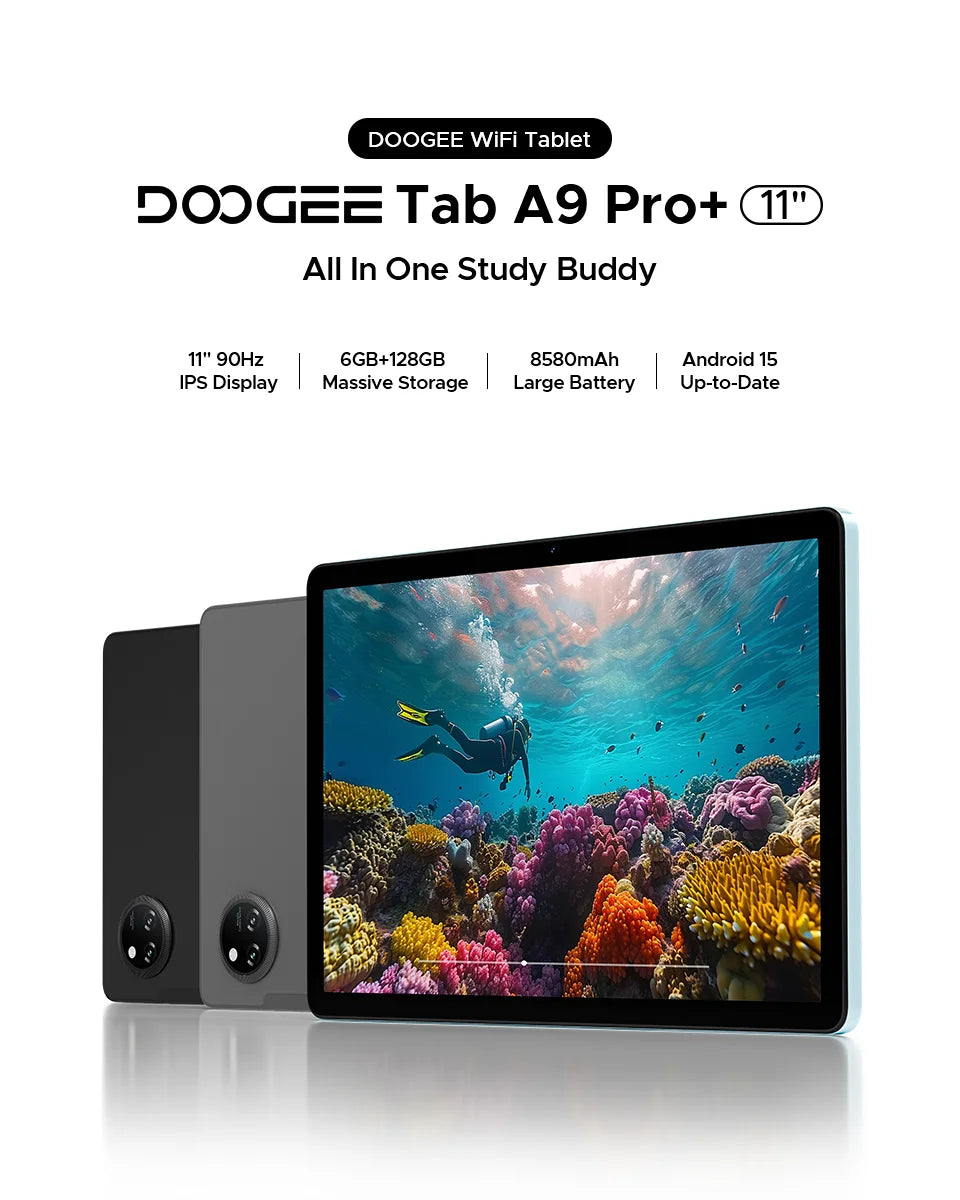 DOOGEE Tab A9 Pro+ Android Tablet - 128GB Speicher, 8580mAh Akku