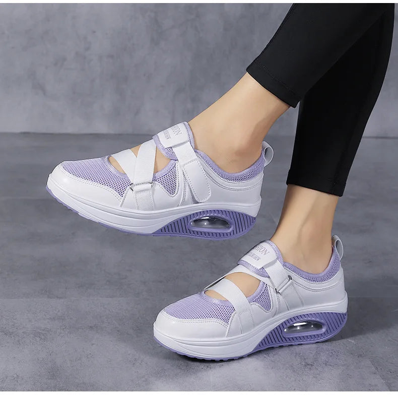 Women's Shoes 2022 Fashion Breathable Wedge Air Sneakers Lightweight Platform Sport Shoes Summer Woman Vulcanize Shoes