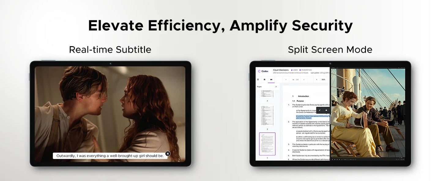 DOOGEE T36 Ultra Slim - Kapazität 256GB, Leistung 2,2GHz Octa Core Größe 12 Zoll