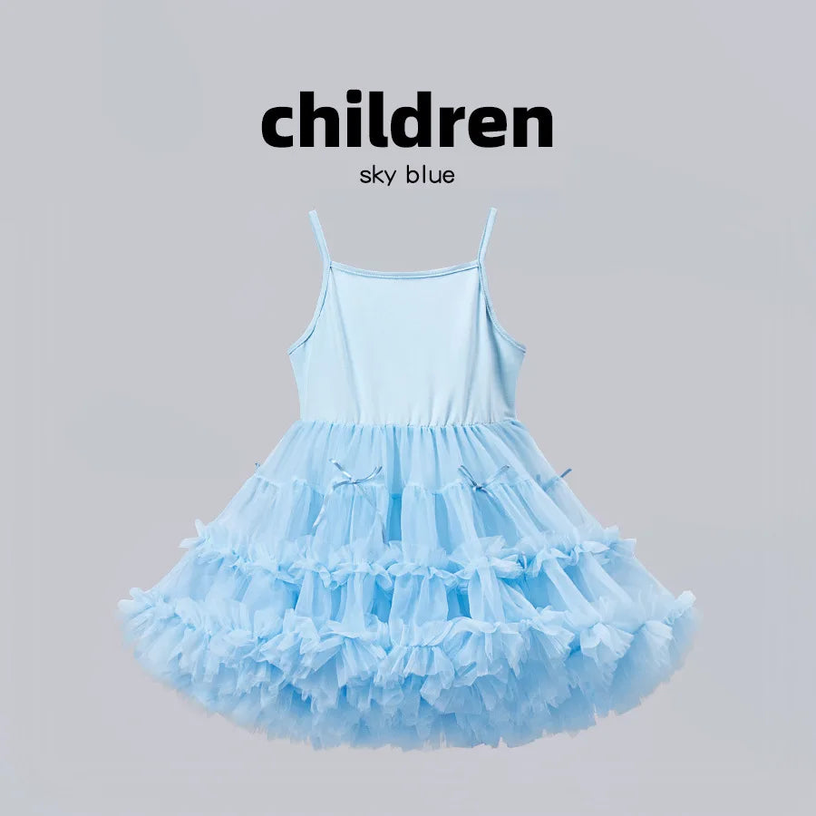 Girls' Dresses with a Sense of Luxury for Summer 2025. Sweet Children's Dresses for Children's Day. Princess - style Sling Dress