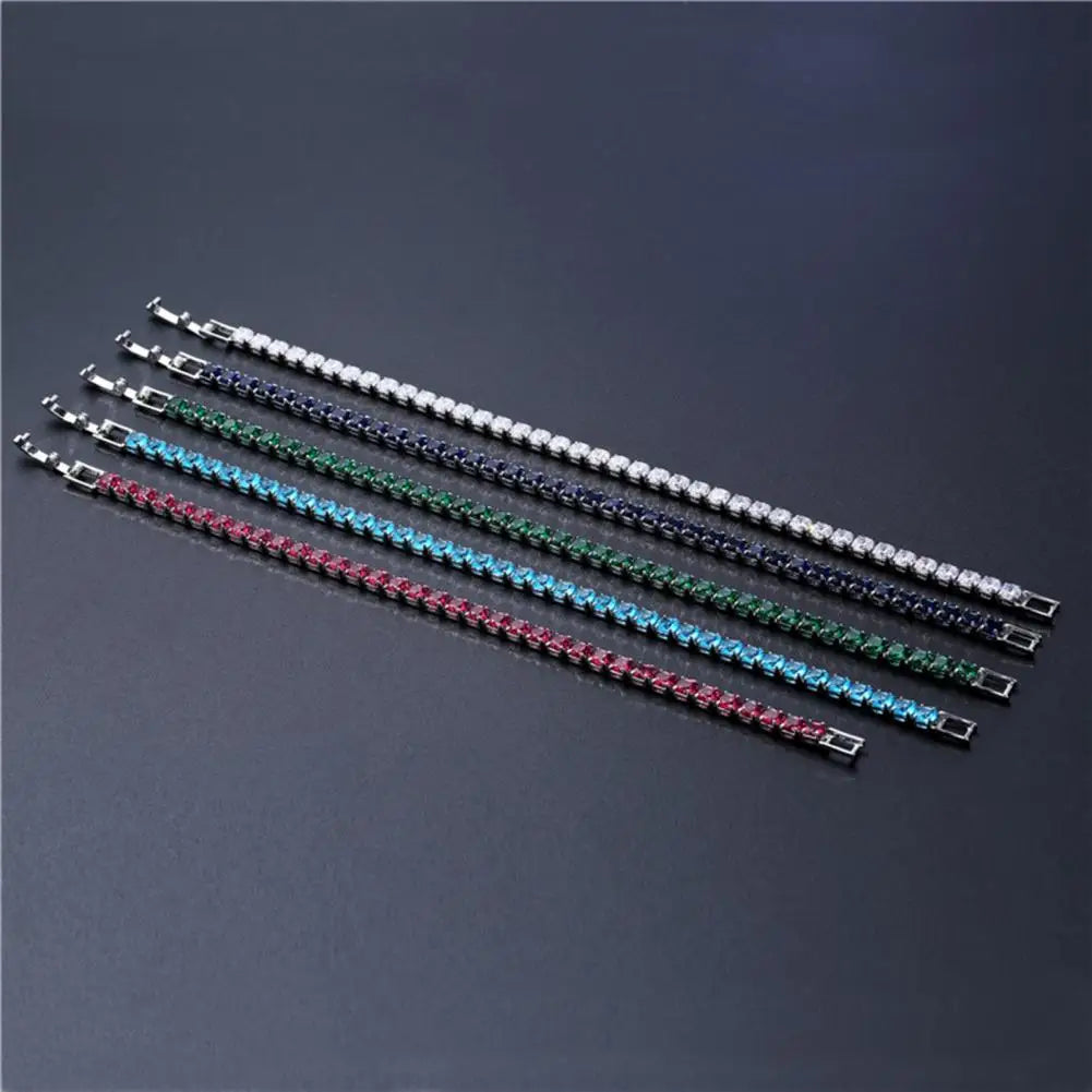 Mode Armband Strass Zart Exquisit Mehrfarbig Funkelnd Dress-up Hinreißend Tennis Armband Frauen Handgelenk Schmuck