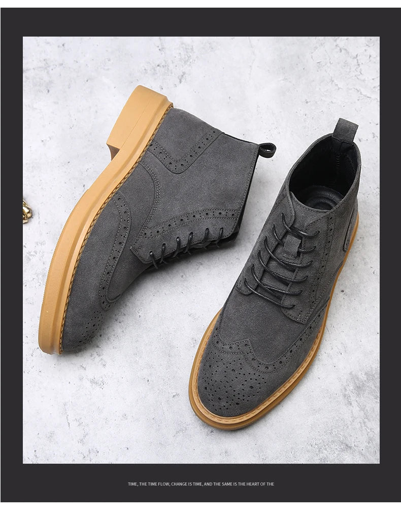 YEISNDOOCN N Vintage Echtes Leder Stiefel - Knöchelhoher Schaft Schnürverschluss Obermaterial Leder