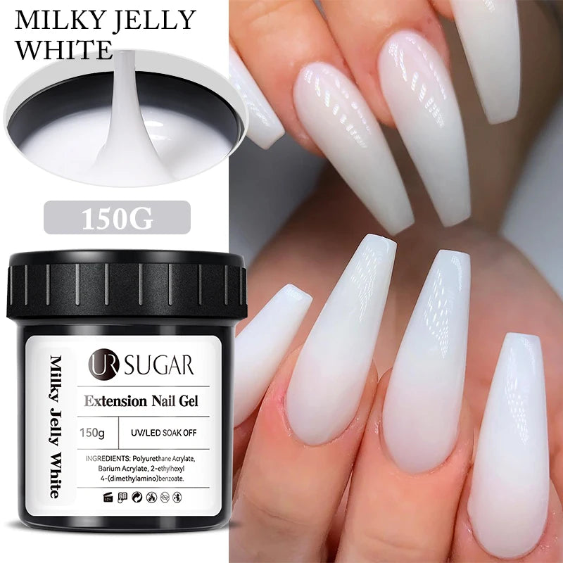 UR SUGAR 150g Transparent Nagel Extension Gel Gelee Weiß Licht Rosa Acryl Französisch Nagel Kunst UV LED Gel Semi Permanent Maniküre