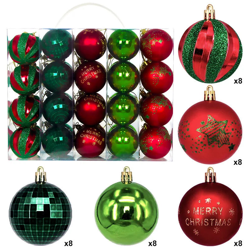 Neues Weihnachtsball-Set Handbemalt - Kapazität 40 Stück Ø6 cm