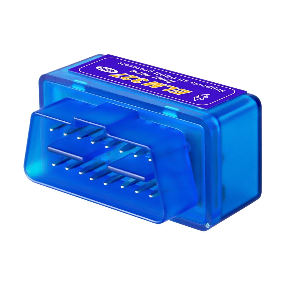 Mini ELM327 V2.1 Bluetooth Scanner 2025 - OBD2 Auto Diagnosegerät Android - Smart Scan Tool Blau