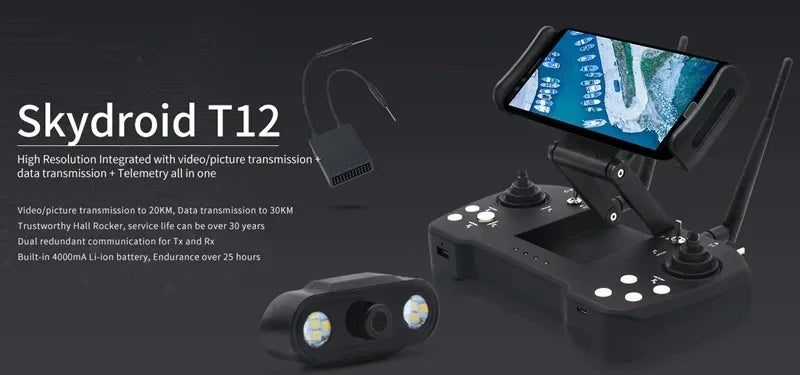 Drohnen-Kamera 2025: Skydroid T12 Remote Control Three-Body Camera 20km - Digital Map Transmission w/ R12 Receiver 4 in 1 Plant Protection Machine Collection