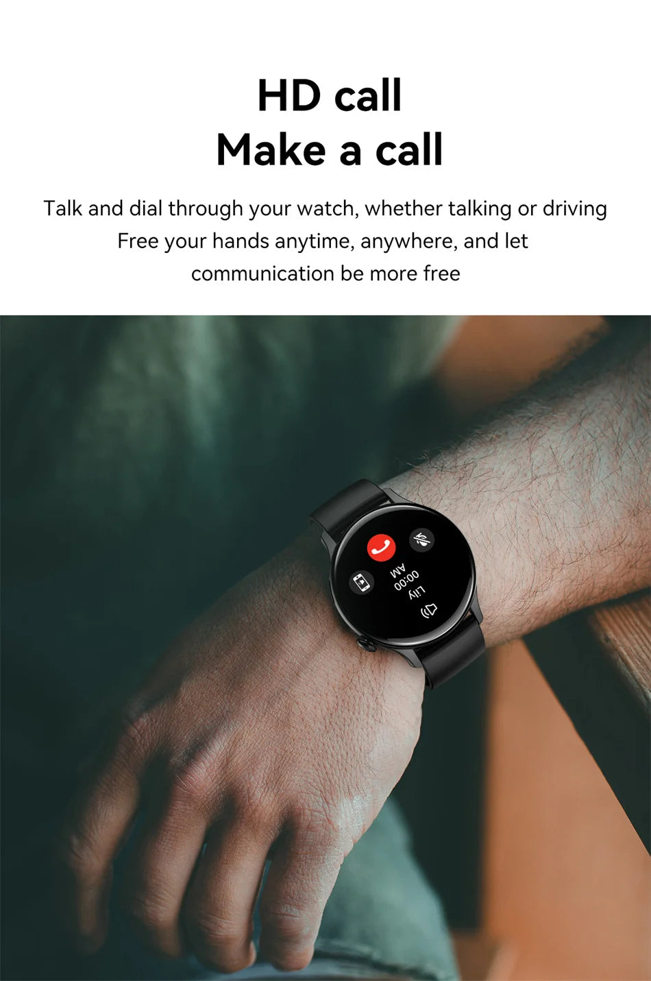 NFC Smartwatch AMOLED HD GPS - 220–300 mAh, 1,43 Zoll Display, 5 Tage Akku