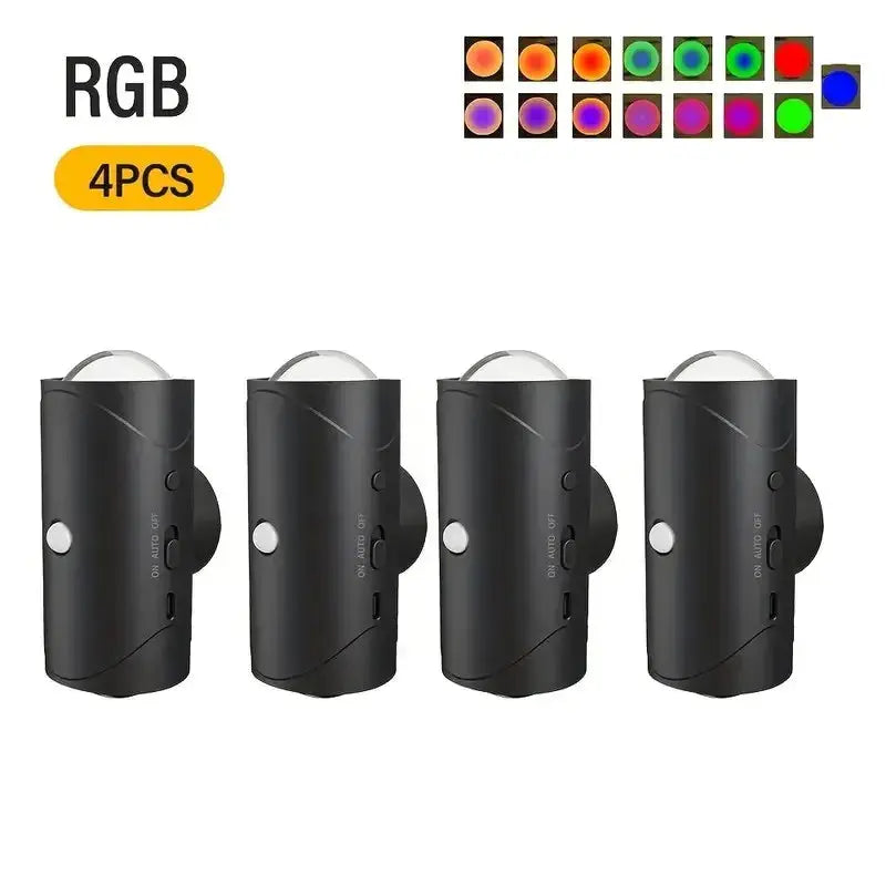 4/2/1 PCS Smart Light mit Bewegungsmelder, dimmbare LED-Nachtlampe, RGB-Umgebungslicht mit Farbverlauf, wiederaufladbarer Wandleuchte-Lichtsensor