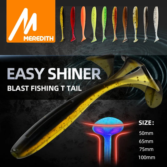 MEREDITH Easy Shiner Angelköder 50mm 65mm 75mm 100mm Wobbler Karpfen Angeln Weiche Köder Silikon Künstlich Plastik Köder