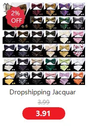 Hi-Tie Peach Pink Salmon Silk Mens Bow Tie Pocket Square Cufflinks Set Pre-tied Butterfly Knot Bowtie for Male Wedding Business