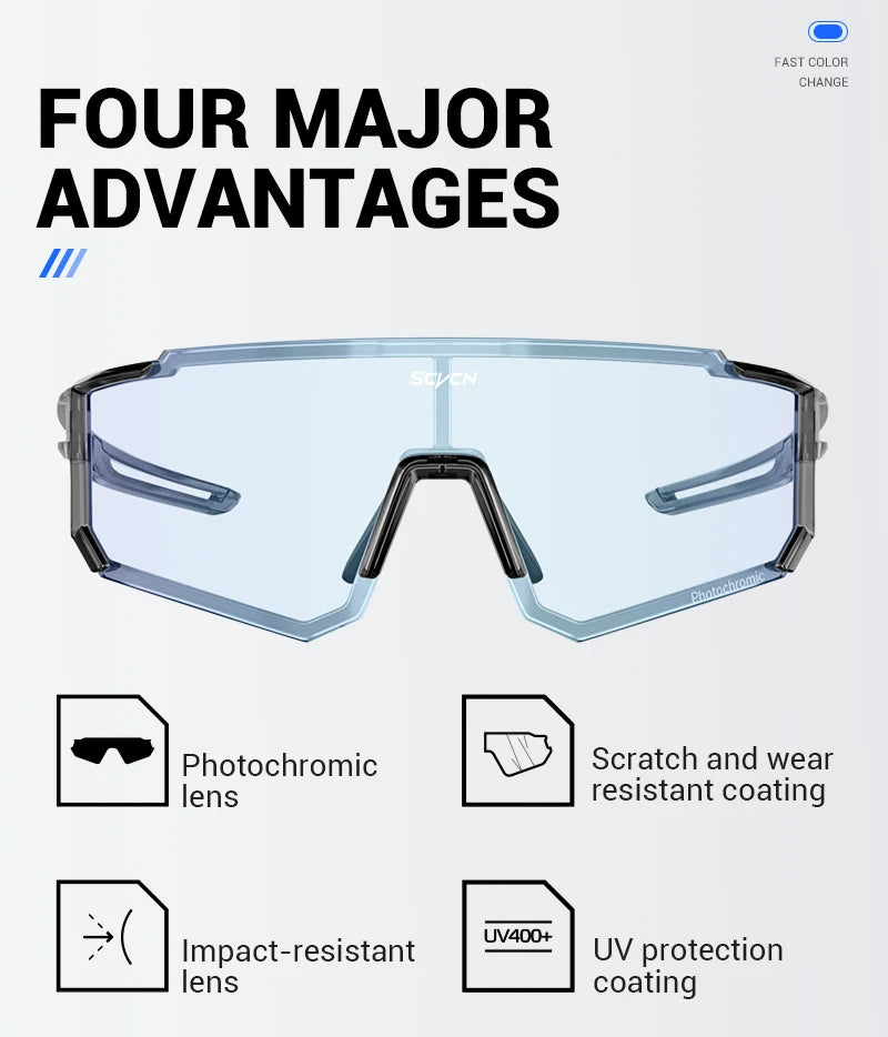 SCVCN S1412 Photochrome Sonnenbrille - 145mm/55mm PC