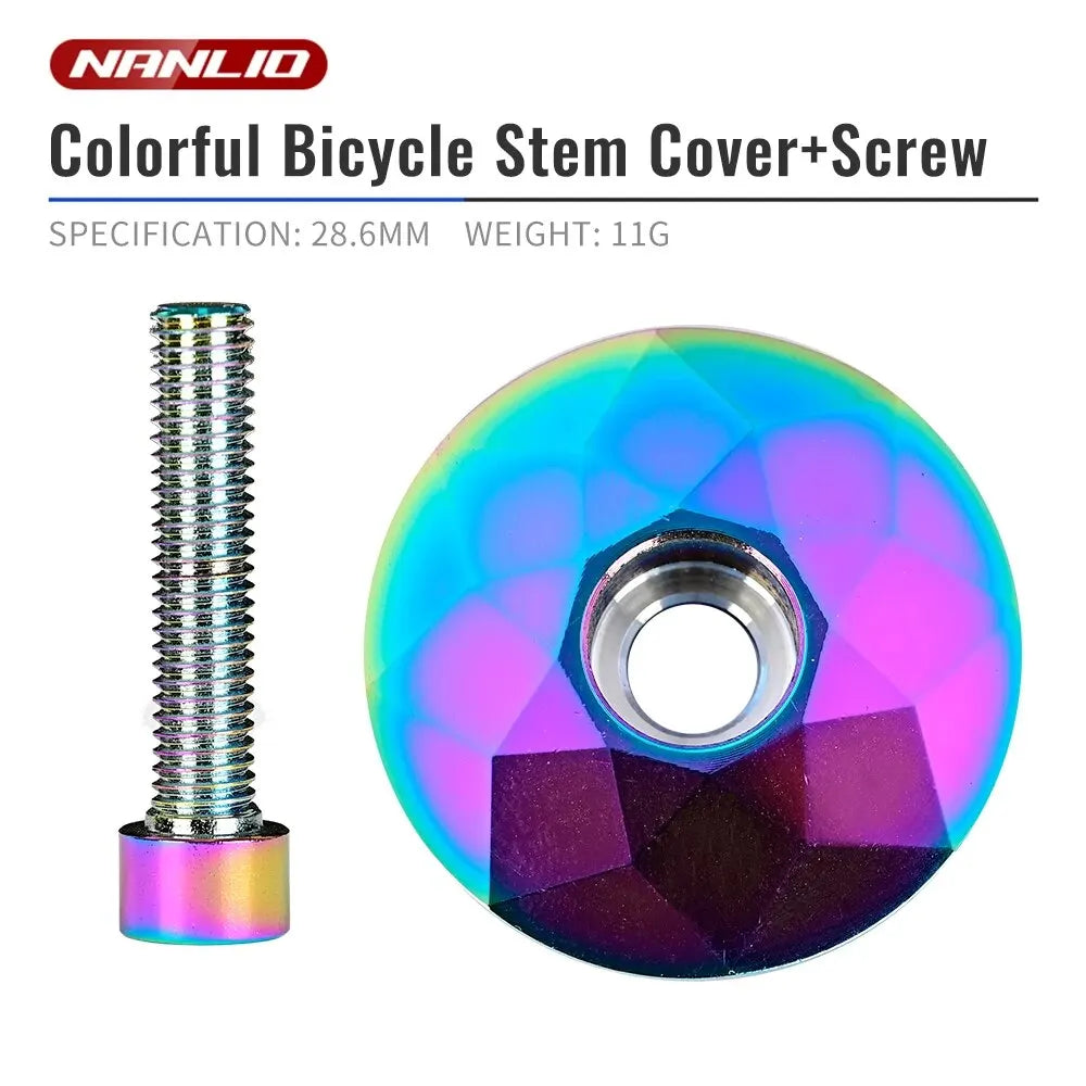 Fahrrad Steuersatz Kappe Gebrannt Blau MTB Rennrad Vorbau Steuersatz Top Kappe Abdeckung mit Schraube für 28.6mm Gabel Kopf Rohr Radfahren Zubehör