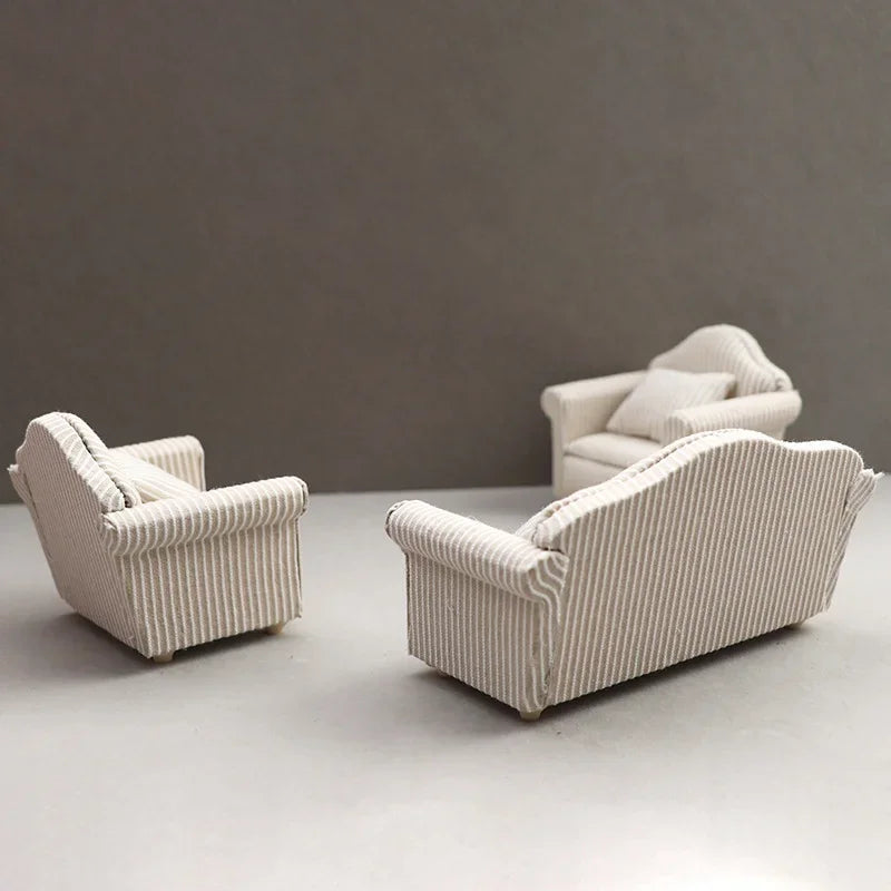 Guangdong Choice Mini Sofa DIY - PVC Weiß Beige Mit Kissen