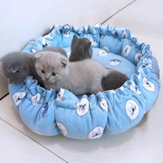 Rundes Katzen Bett 2025 - Plüsch Haus Langes Haustier Bett - Katzen Kissen Hunde Matte Warm Home Waschbar Hunde Sofa Weich Pet Accessories