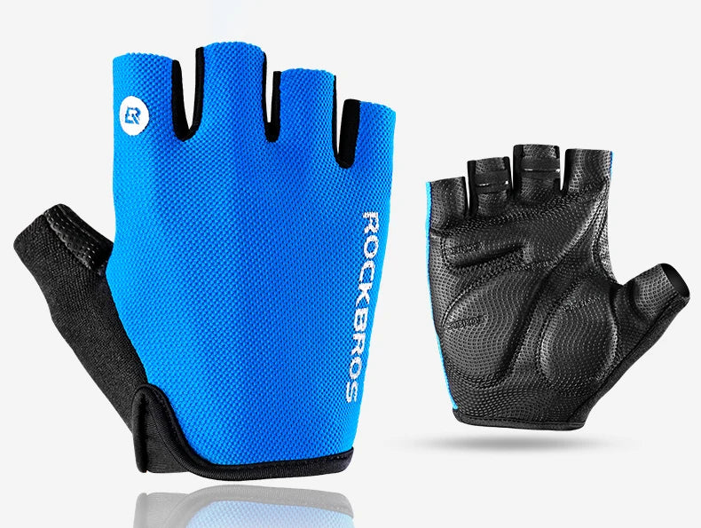 ROCKBROS Radfahren Fahrrad Handschuhe Halb Finger Stoßdämpfend Atmungsaktiv MTB Berg Fahrrad Sport Handschuhe Männer Frauen Radfahren Ausrüstung