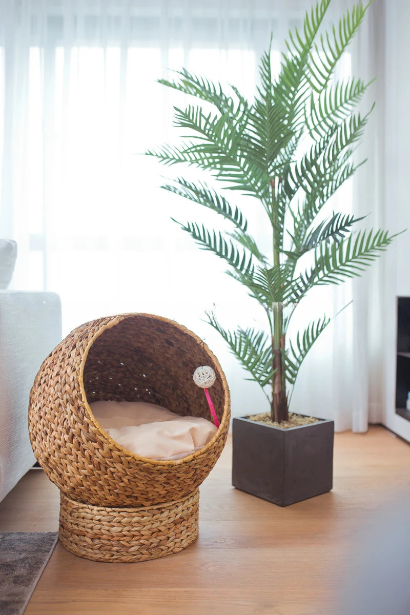 Cat bed cat tree delivery room cat hammock woven caget villa summer rattan house pet nest climbing frame  nest