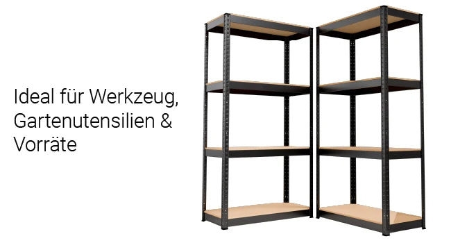 NBVCX Lagerregal Schwerlast - Traglast 640 Kg, 160x80x40 Cm, 8 Ebenen by Golden Bridge Store