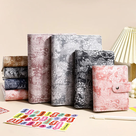 Notizbuch-Hülle A5 2025 - Vintage PU Leder DIY Binder Agenda Planner Schule