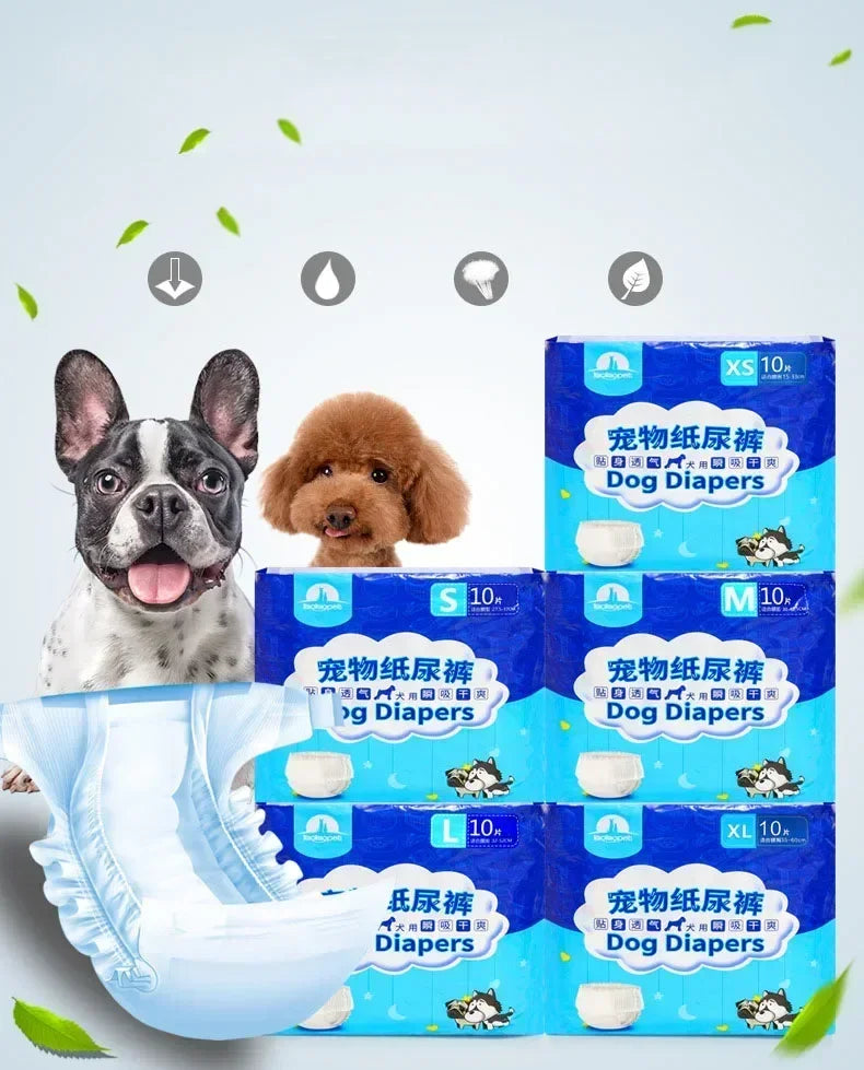 GuizhouChoice 10er Pack Hundewindeln - Auslaufsicher SM
