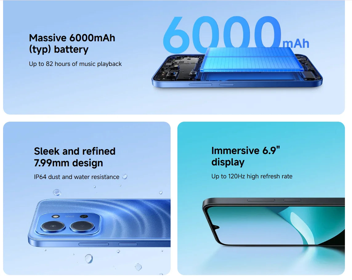 Redmi 15C 4G Smartphone NFC - 6000mAh 33W 6,9 Zoll