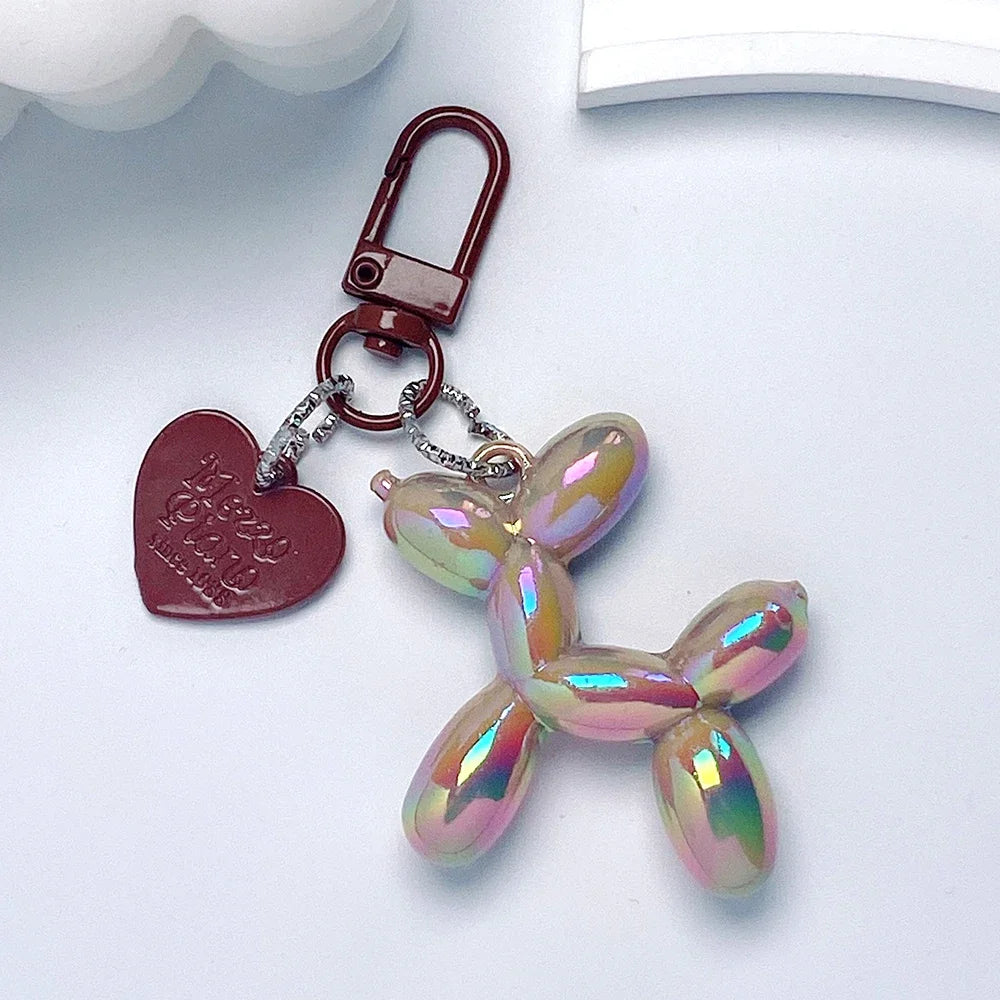 Damen Schlüsselanhänger 2025 - Adorable Balloon Dog Y2k Bag Charms Cute Puppies Acrylic