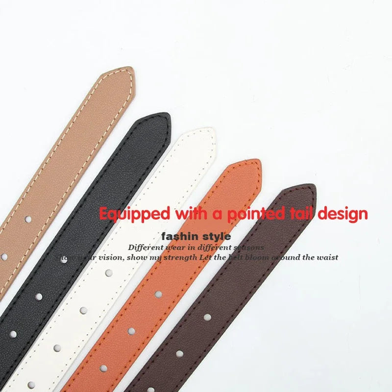 Women's Belt Fashion Pin Buckle Thin Belt Genuine Luxury Soft Belt Women With Cargo Pants Jeans Windproof Belt Pu Leather Belt