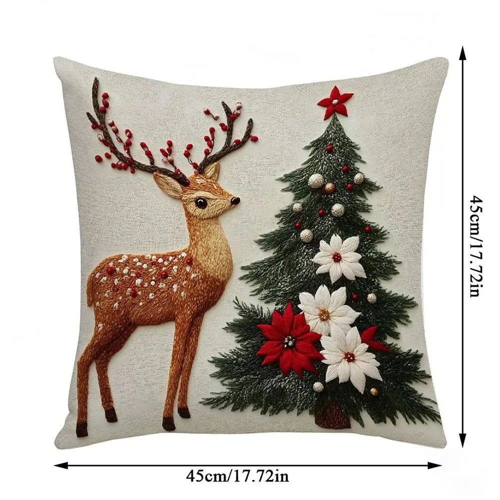 Christmas Pillowcase Red Snowman Pillowslip Home Textile Xmas Pillow Cases Elk Rabbit Decorative Throw Pillow Cover Home Decor