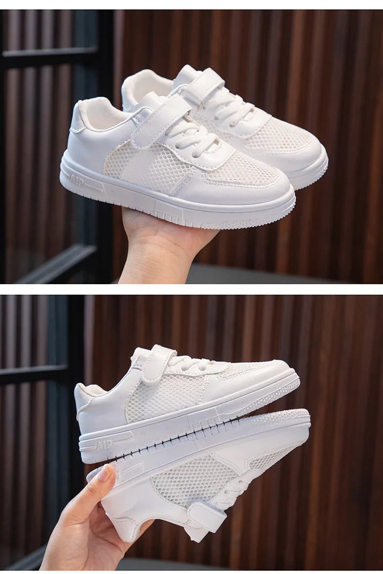 Kleine Weiße Schuhe für Studenten, Weiche Sohlen, Kinder-Brett-Schuhe, Kinder-Schuhe, Rutschfeste Casual-Schuhe für Jungen und Frauen