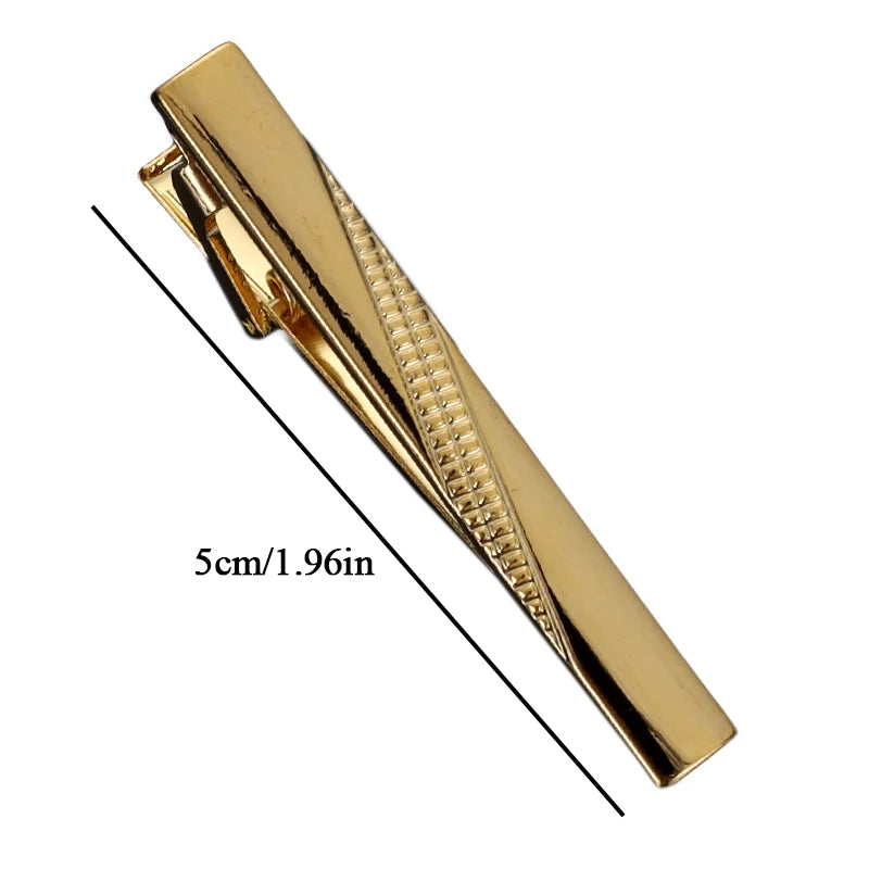 Men Jewelry Pin Clasp Necktie Clip Fashion New Hot-selling Metal Gold Tie Clip Business Formal Wear Groom Wedding Decoration