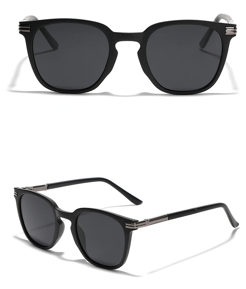 Peekaboo square frame sunglasses for men TR90 retro style polarized sun glasses for women uv400 ultralight unisex grey green