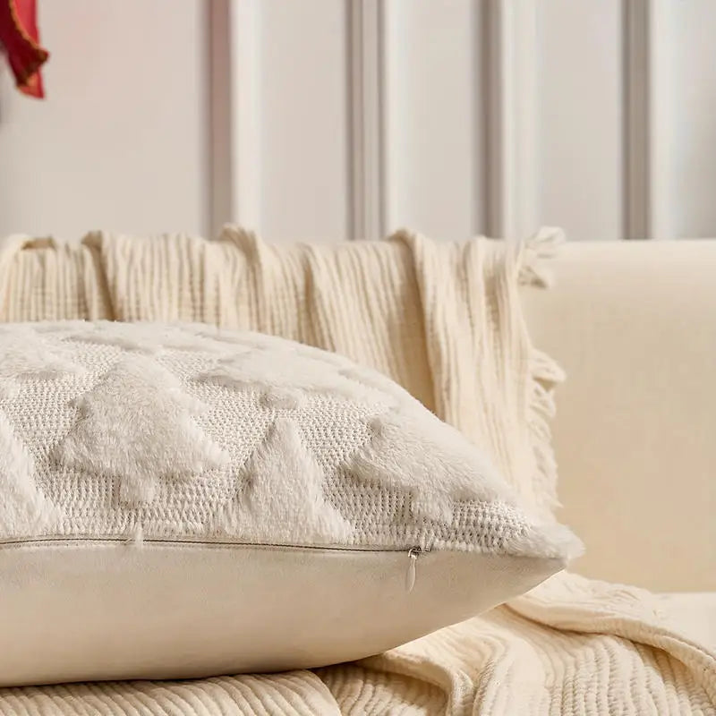 Christmas Romantic Throw Pillow Cover Plushh Stamping Waist Cushion Cover Decor Home Decorative Pillowcas