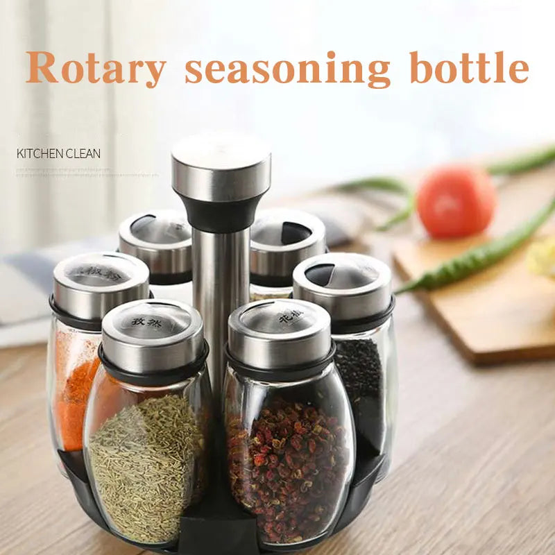 Choice Drehbares Gewürzglas Set Rotierend - 7 Stück 200ml