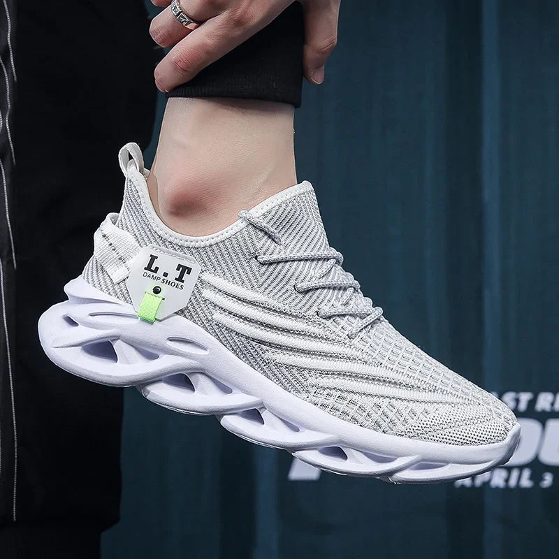 Herren-Sport-Sneaker 2025: YRZL Männer Sport Laufen Schwarz Jogging Schuhe Lässige Sneaker Outdoor Atmungsaktiv Mesh Frauen Leicht Stoßdämpfung Schwarz Tennis Kollektion