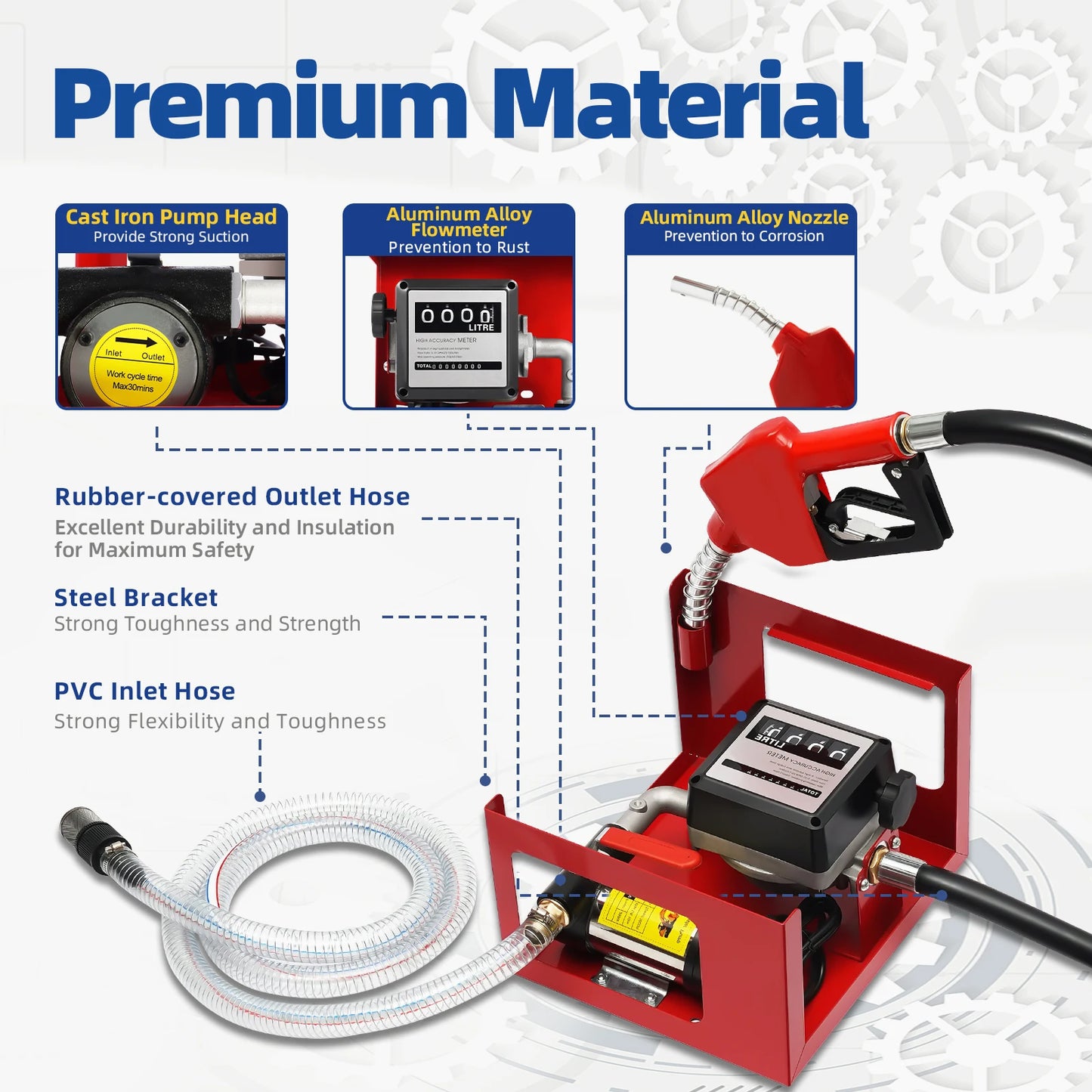 Dieselpumpe 2025: Diesel Pump Fuel Oil Pump Automatic Pistole 12V/230V 45L/50L/60L/MIN Self Priming Electric Oil Pump Diesel Pumpjack Kit Collection