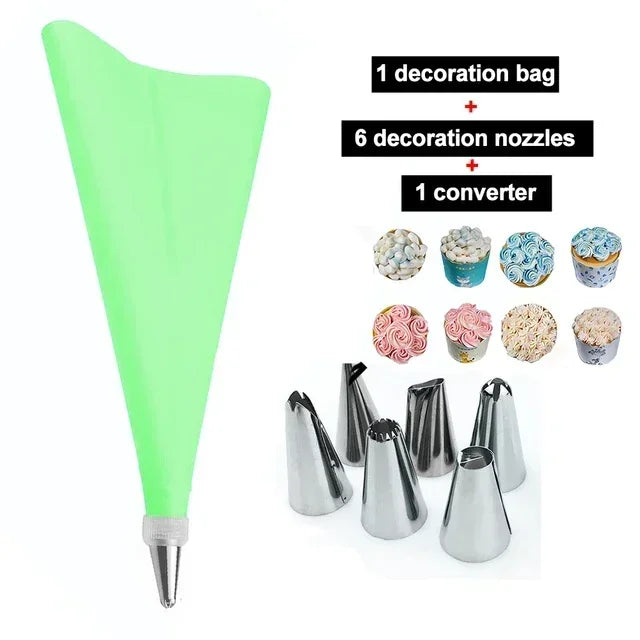 BCMJHWT Spritztüllen Set Silikon - 16 Stück 1 Beutel