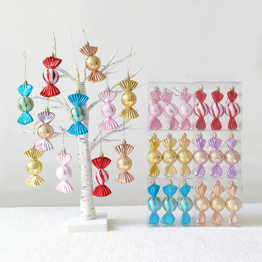 Partigos 2023115 Candy Kugeln Ornament - Inhalt 3 Stück, Durchmesser 3 cm