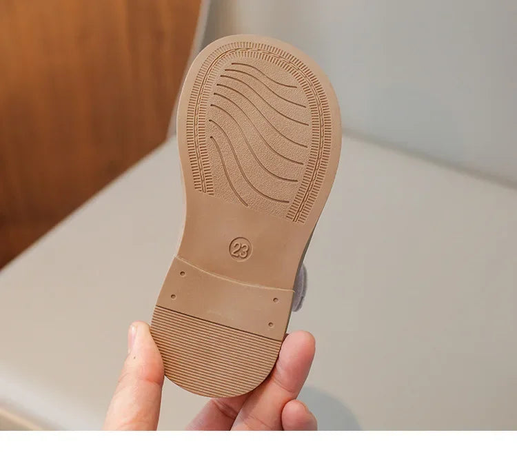 Mädchen Kleine PU Leder Schuhe 2025 - Frühling Sommer Baby Weiche Sohle - Prinzessin Einfarbig Casual Schul Loafer