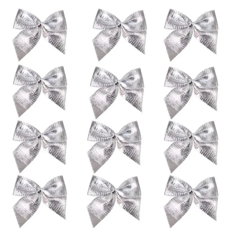 BowKnot RotGold Glänzender - Größe 3 cm, 12 Stück, Kunststoff