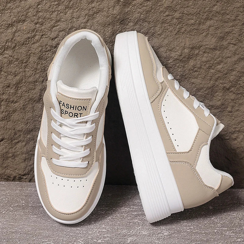 Women Sneakers for Thick Platform Casual Shoes 2025 Spring New Patchwork Sport Shoes Outdoor Comfort Anti-Slip Woman Sneaker