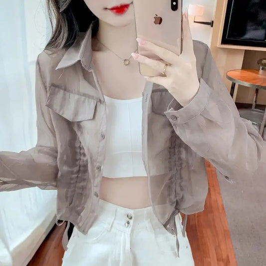 Liora Chiffon-Cardigan Leicht - Damen, Gr. S/M, Kurz