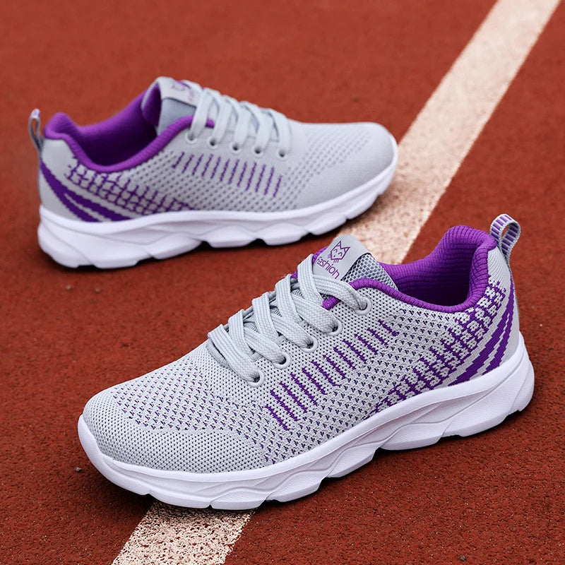 Fashion Womens Running Sneakers High Quality Comfortable Lightweight Casual Shoe Non Slip Breathable Mesh Sports Shoes for Woman