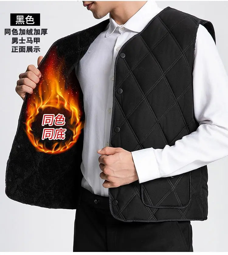 AlpenFit Slim Warme Daunenweste - Baumwolle, Vlies Gr. M-L