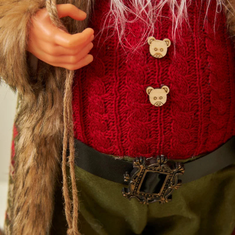 60cm Large Santa Claus Merry Christmas Decorations for Home Happy New Year 2023 Fabric Knitting Clothes Doll Window Decor