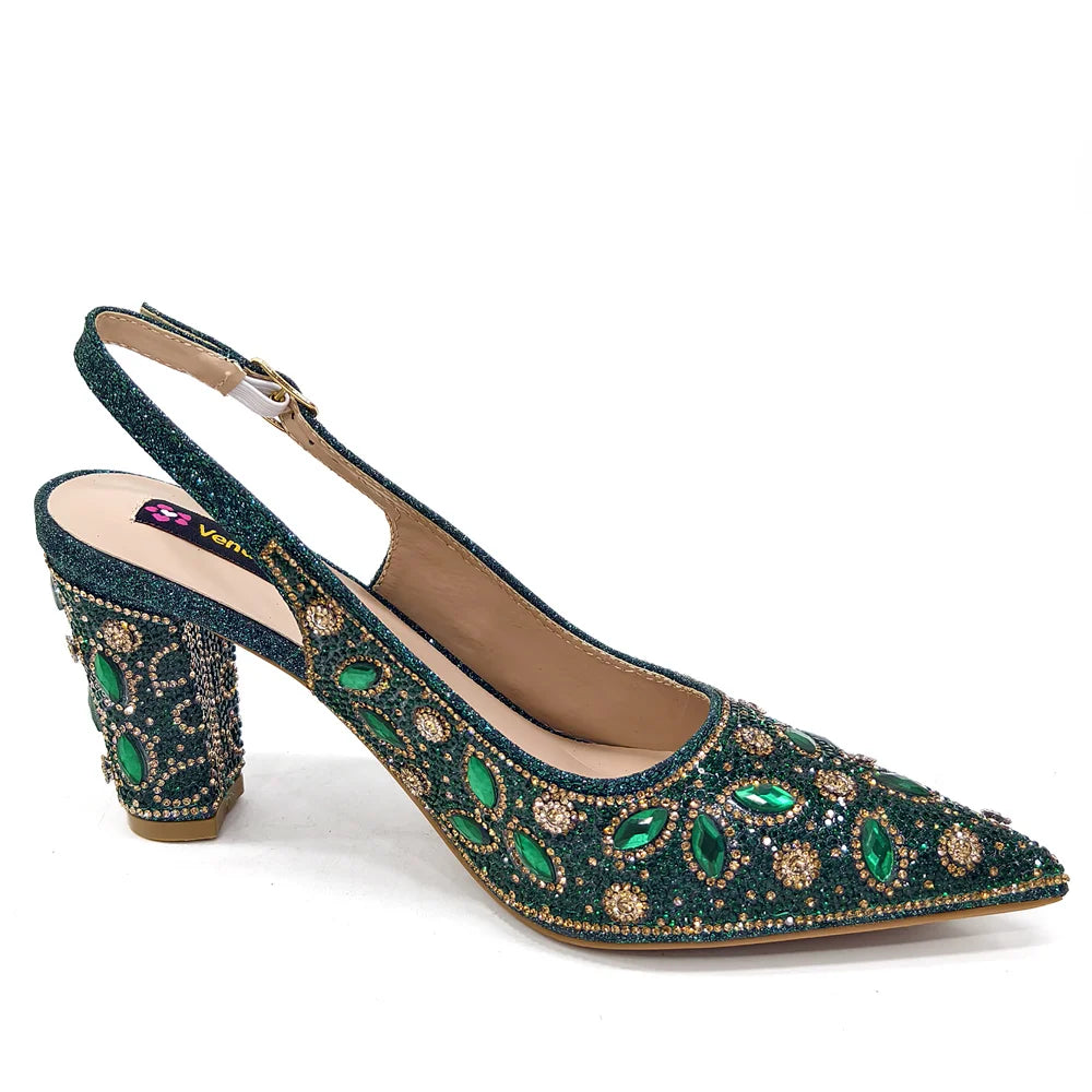 Elegant Italian Style Evening Party Shoe and Bag Set - Comfortable High Heel Women’s Shoes With Chic Hollow Design Handbag