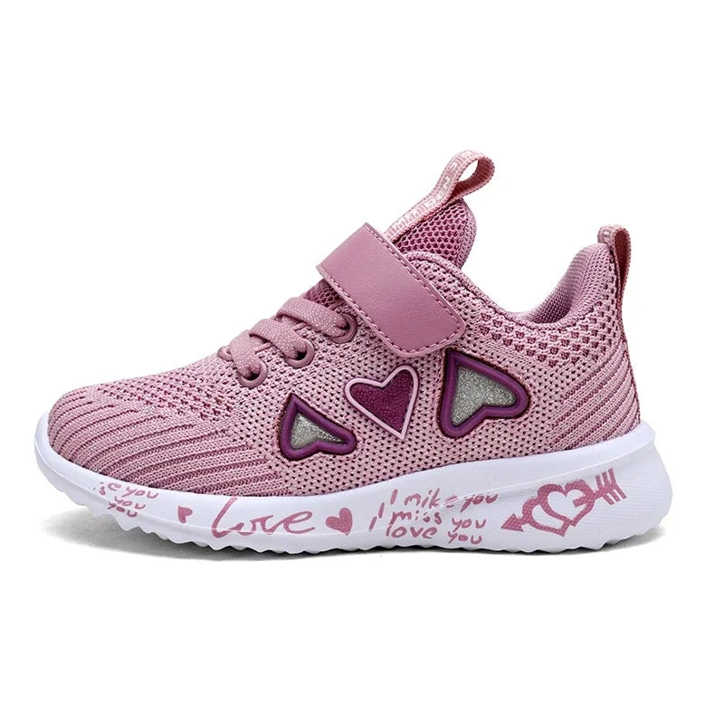 Mädchen Casual Schuhe 2025 - Leicht Mesh Sneakers Kinder Sommer - Frühling Herbst Tenis Süß Sport Cartoon Weiblich Laufen Socken Schuhe
